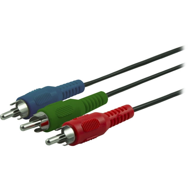 onn. Component Video Cable with Audio, 6 ft. Red / Blue / Green Plugs