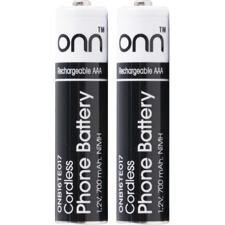 onn. Cordless Phone Battery, 2.4V Aaa Nimh Rechargeable