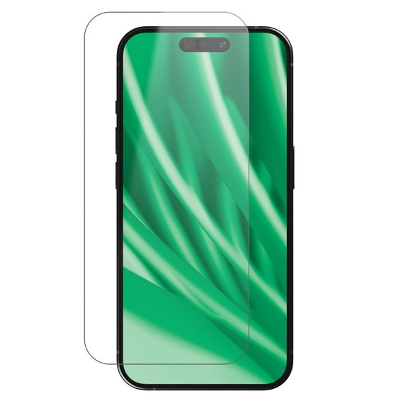 onn Corning Glass Screen Protector for iPhone 15 Pro Max, Made with Durable Glass by Corning for Ultimate Protection, Includes Easy Application Tray