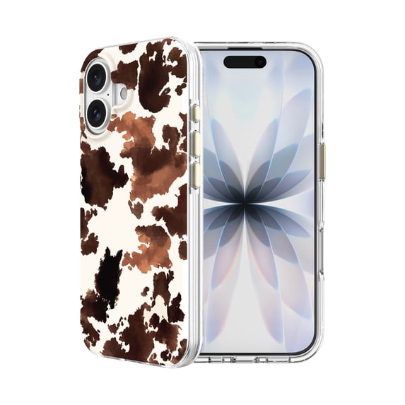 onn Phone Case for iPhone 17, MagSafe Compatible - Cow Print