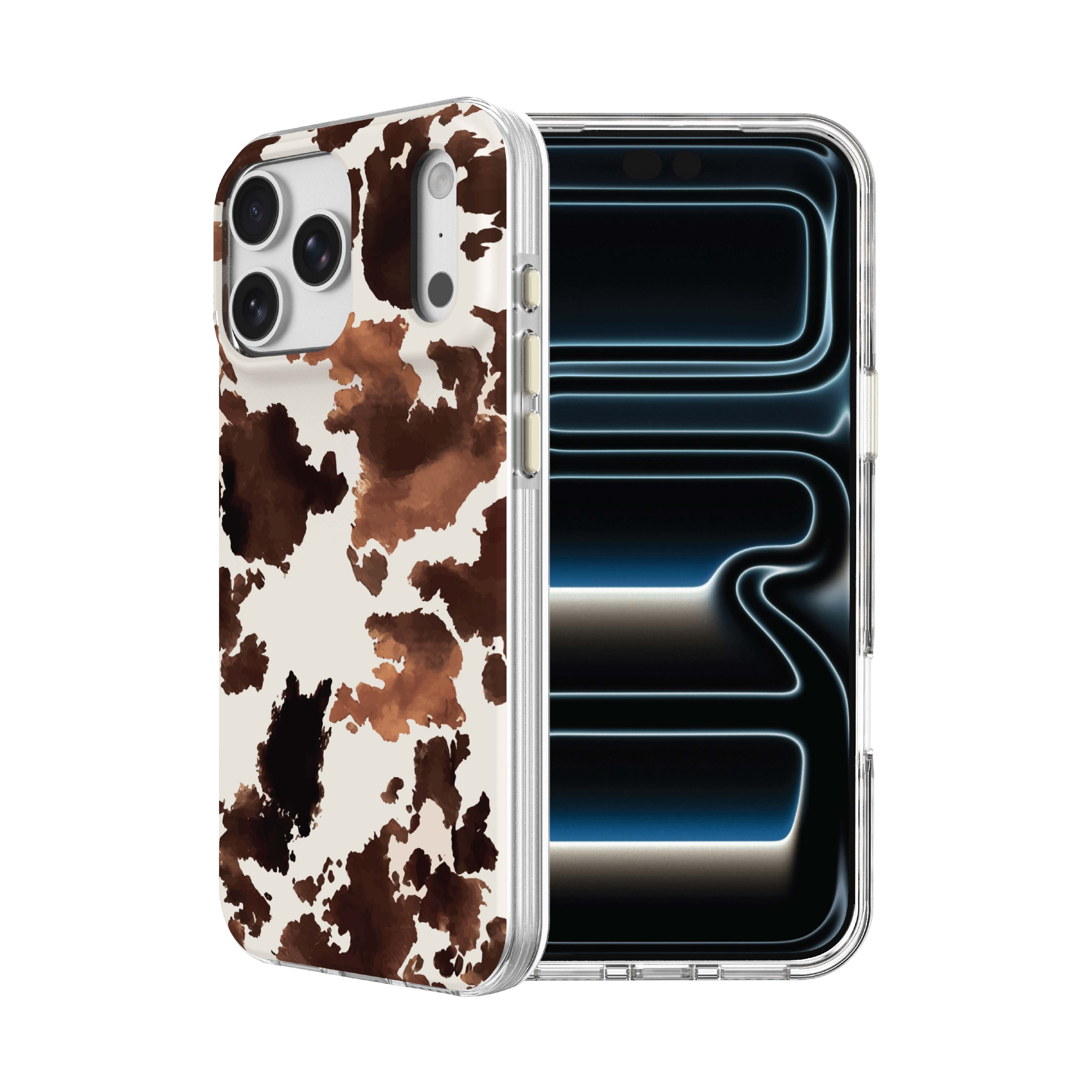 onn Phone Case for iPhone 18 Pro / 17 Pro, MagSafe Compatible - Cow Print
