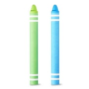 onn. Crayon Tablet Styluses Touch Pen with Soft Silicone Tip, 2 Count Pack - Blue and Green