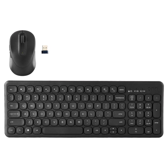 Open Box onn Curve Wireless Full-Size Keyboard and Mouse Combo, Blue