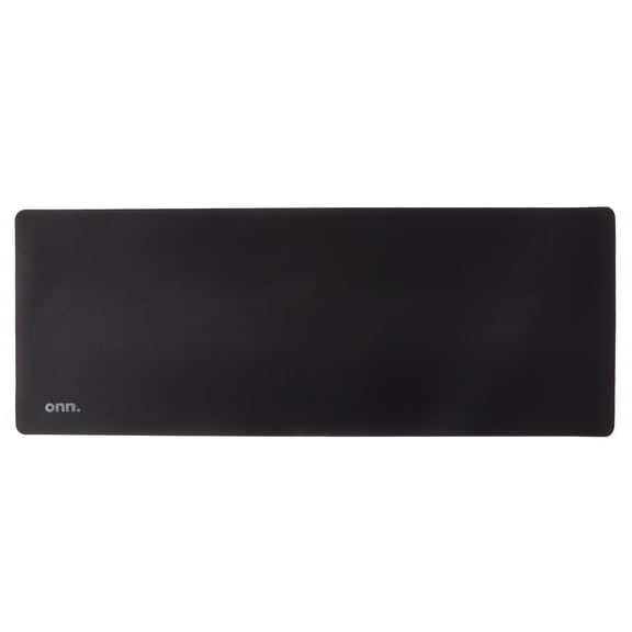 onn. Desktop Mouse Mat, Black, 32"x12"