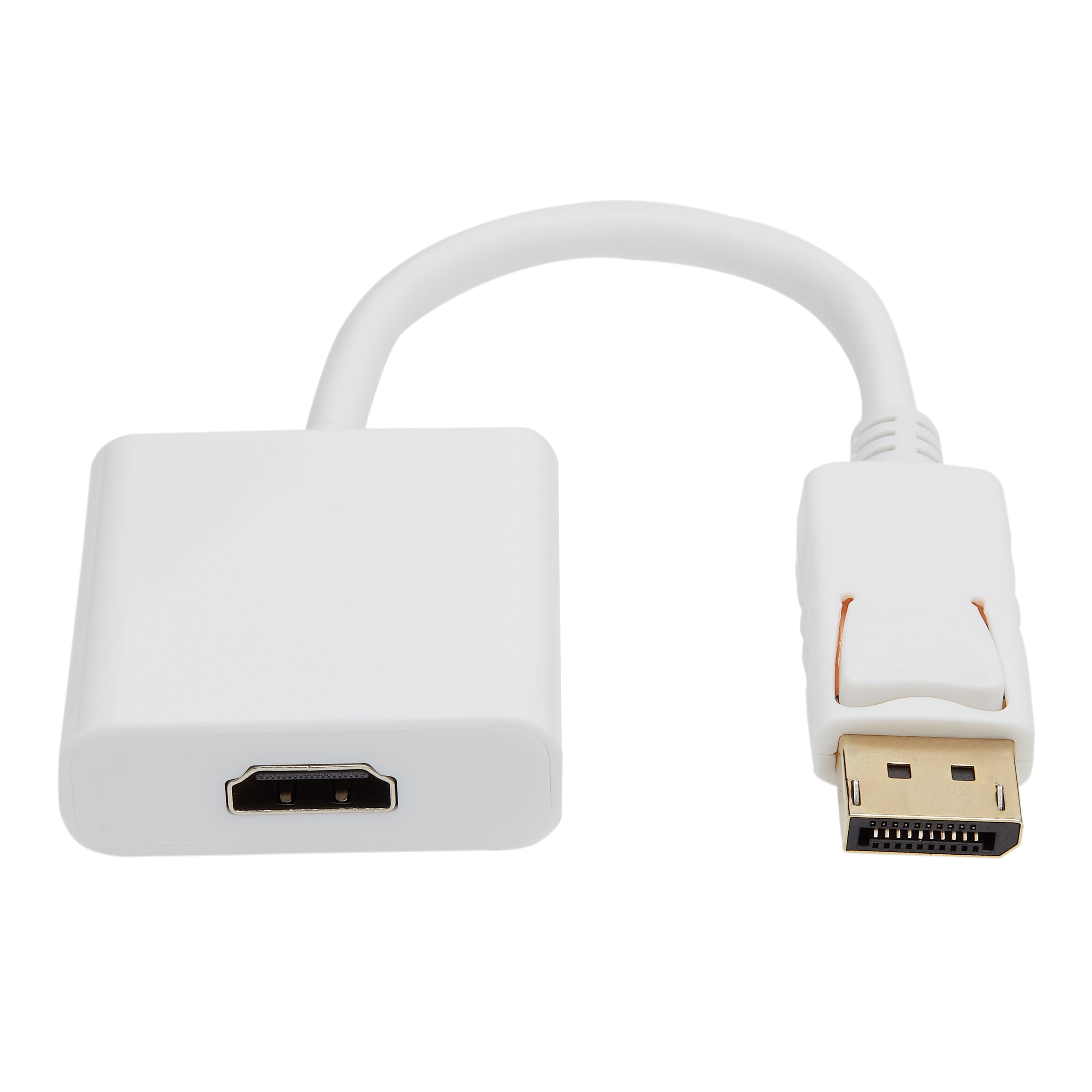 onn. DisplayPort to HDMI Adapter Cable, White