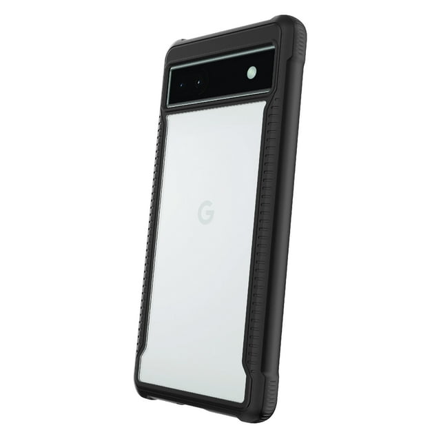 onn. DualLayer Phone Case for Google Pixel 6a Black/Clear