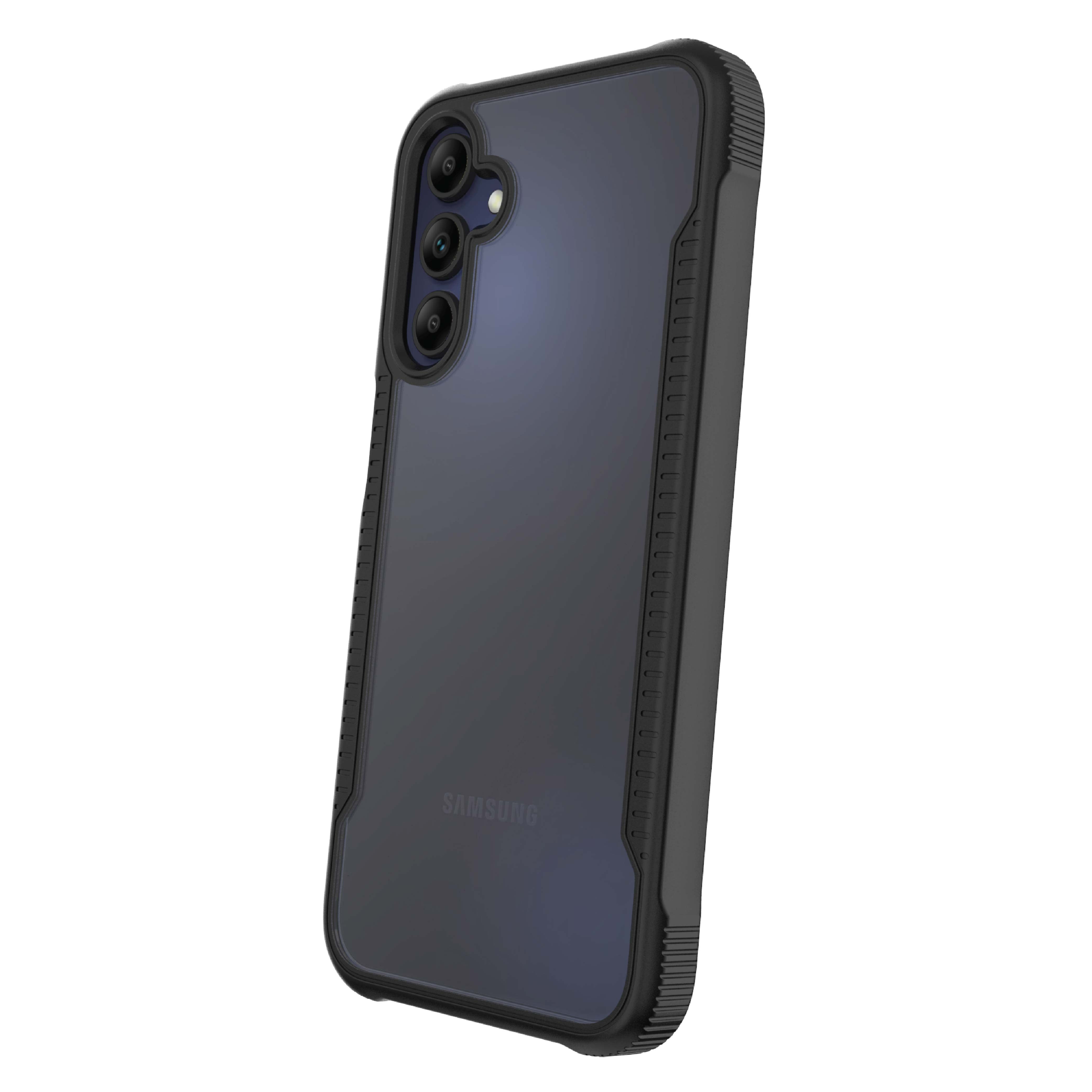 onn Dual-Layer Phone Case for Samsung Galaxy A15 5G - Black/Clear