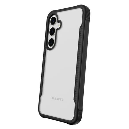 onn. Dual-Layer Phone Case for Samsung Galaxy S24+ 5G - Black/Clear