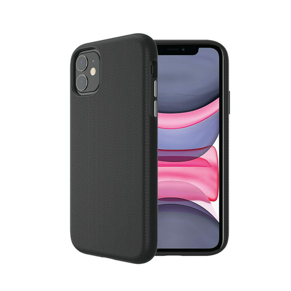onn. Dual-Layer Phone Case for iPhone 11 / iPhone XR - Black