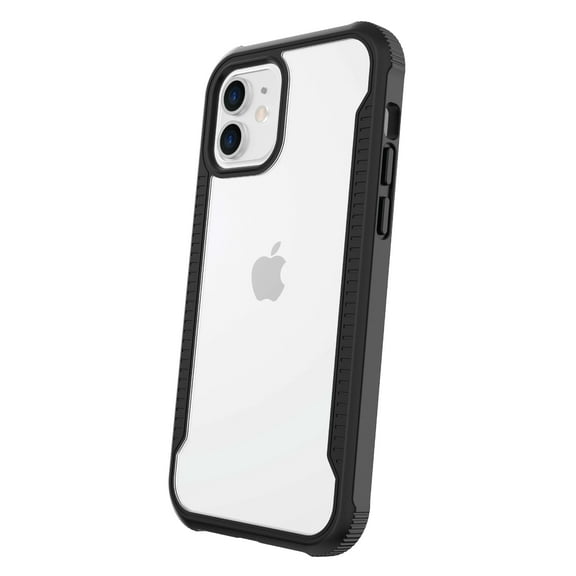 onn Dual-Layer Phone Case for iPhone 12 / iPhone 12 Pro - Black/Clear