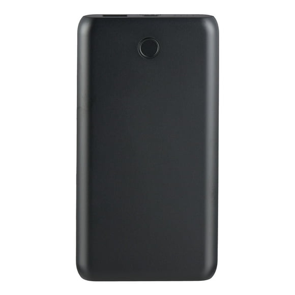 onn. 10,000 mAh Portable Battery with USB-C and USB ports, Black