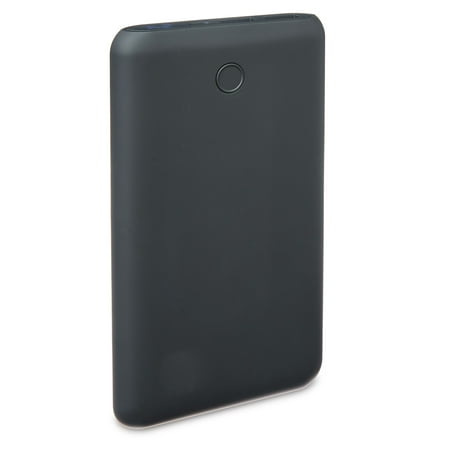 onn. Dual-Port Portable Battery, 3x Charge, 10000 mAh - Black