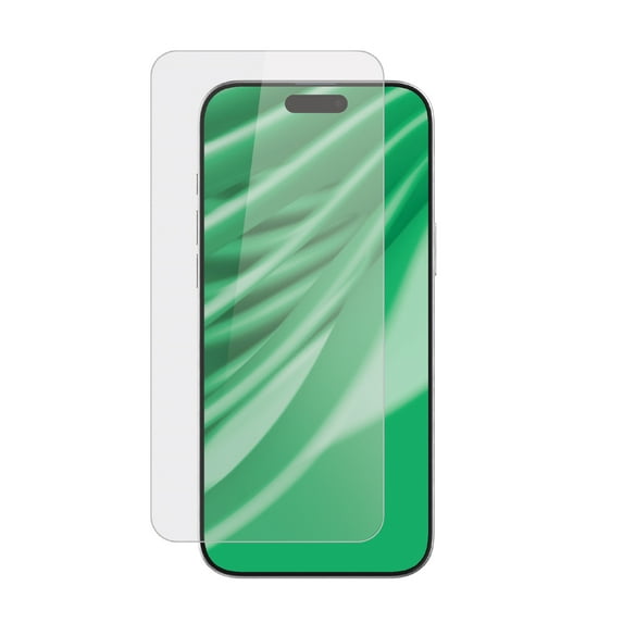 onn Glass Screen Protector with Easy Application Tray for iPhone 16 Plus