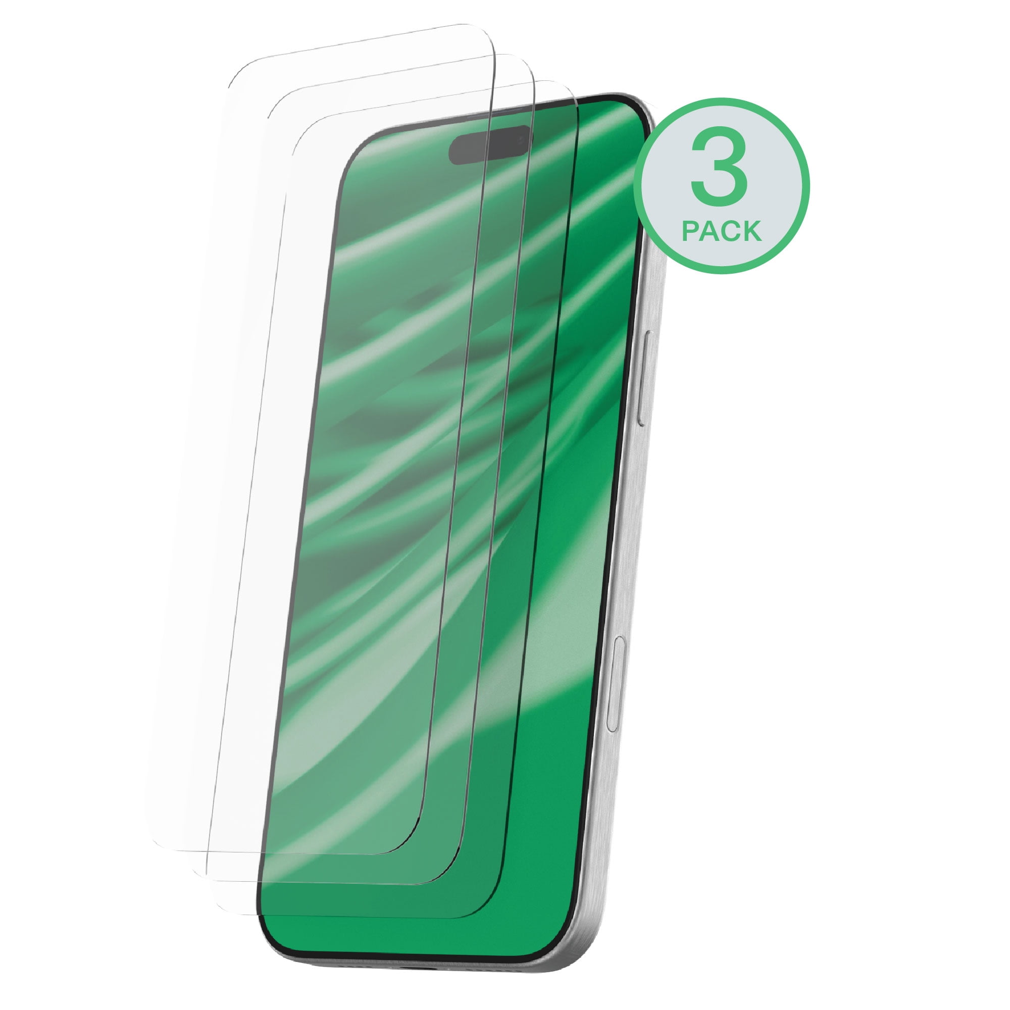 onn Glass Screen Protector for iPhone 18 Pro Max / 17 Pro Max with Easy Application Tray - 3 Pack