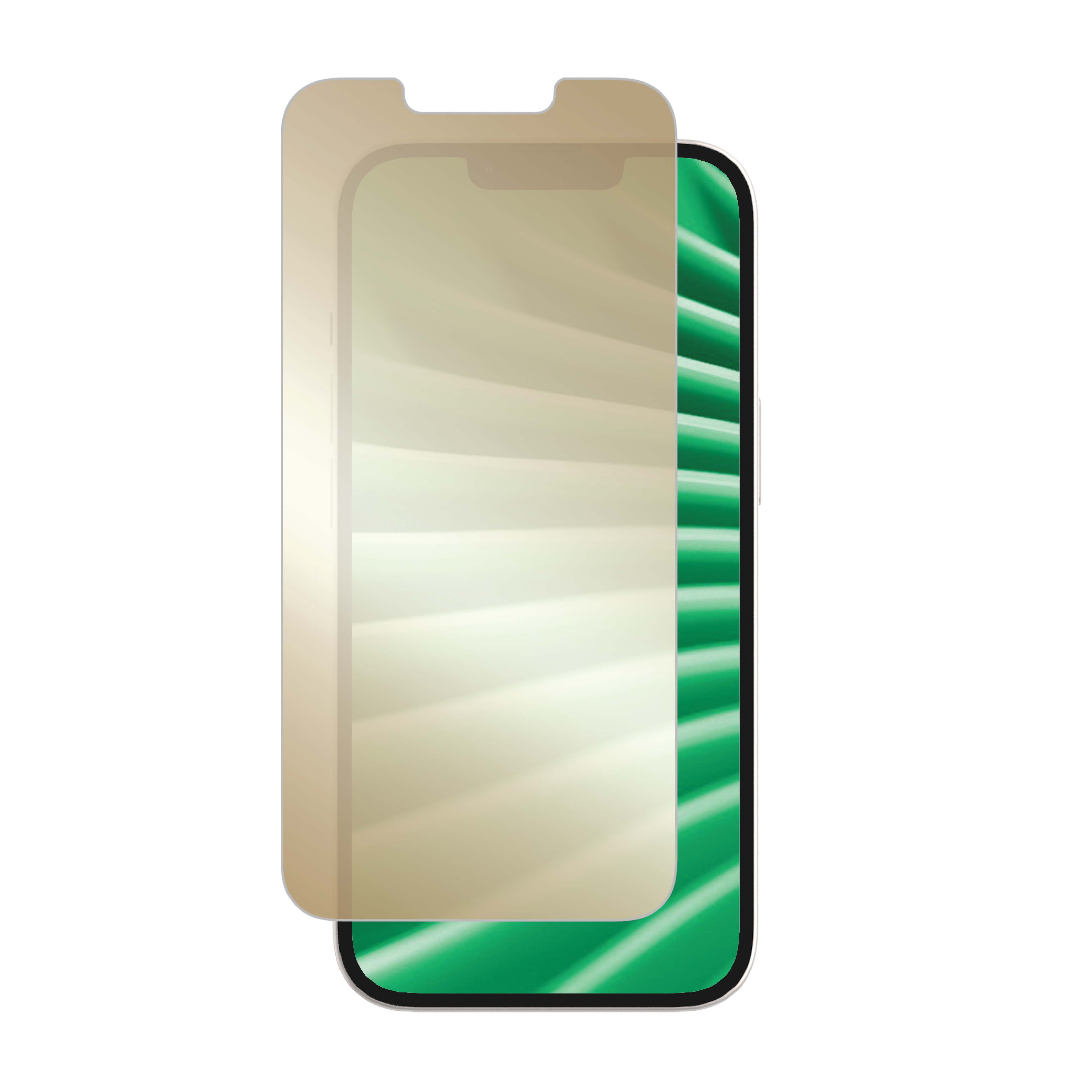 onn Mirror Glass Screen Protector for iPhone 17e / 16e / 14 / 13 / 13 Pro with Easy Application Tray - Gold Mirror Finish