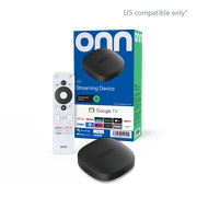 onn 4K Streaming Device, Google TV - Fast Streaming, Ultra HD, 8GB Storage, 2GB RAM, Remote with Voice Control