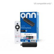 onn Full HD Streaming Device, Google TV - Fast Streaming, 8GB Storage, 1.5GB RAM, Remote with Voice Control price history and forecast - Onn 100133520