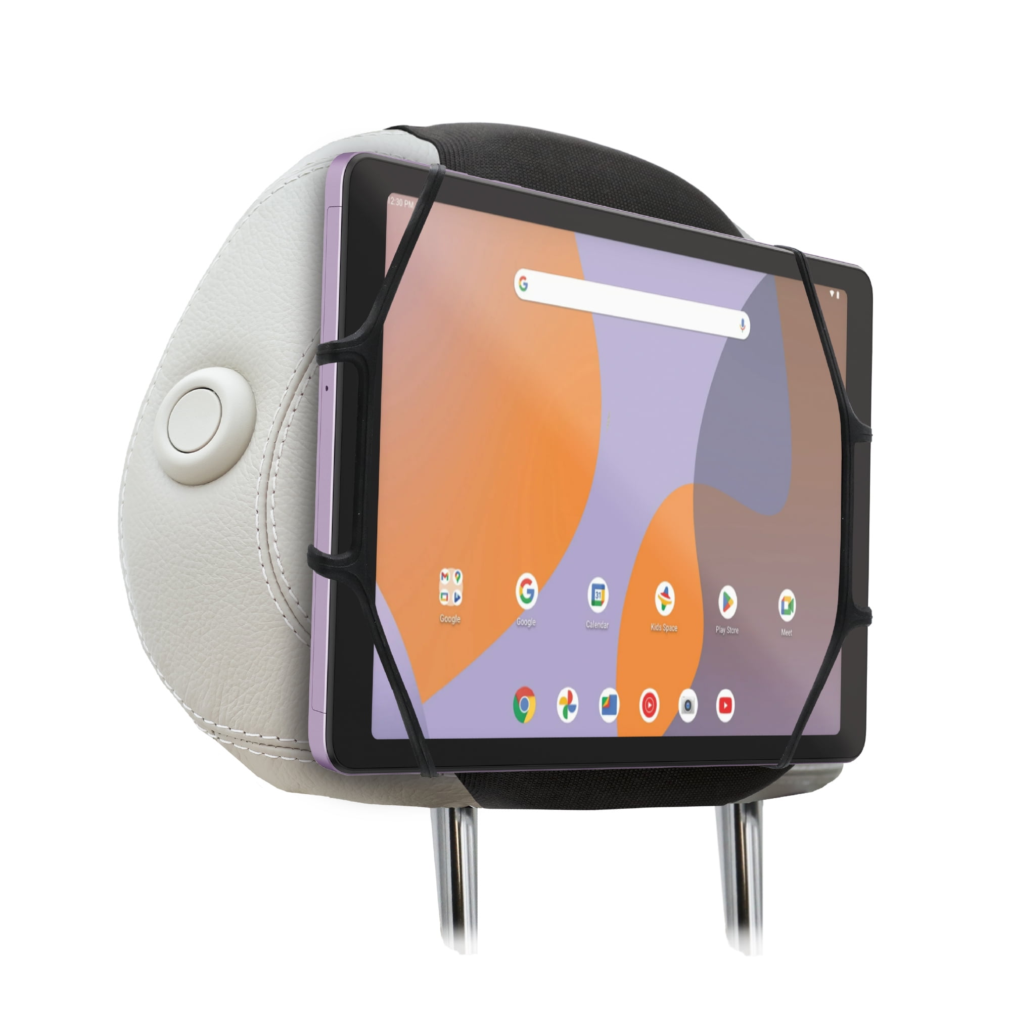 onn Headrest Tablet Holder, Fits Most 7 - 13" Tablets - Black