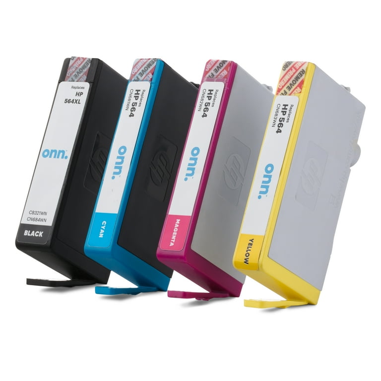 Free Shipping! Onn+ HP 564XL 4-Pack Ink Cartridges Black and Tri