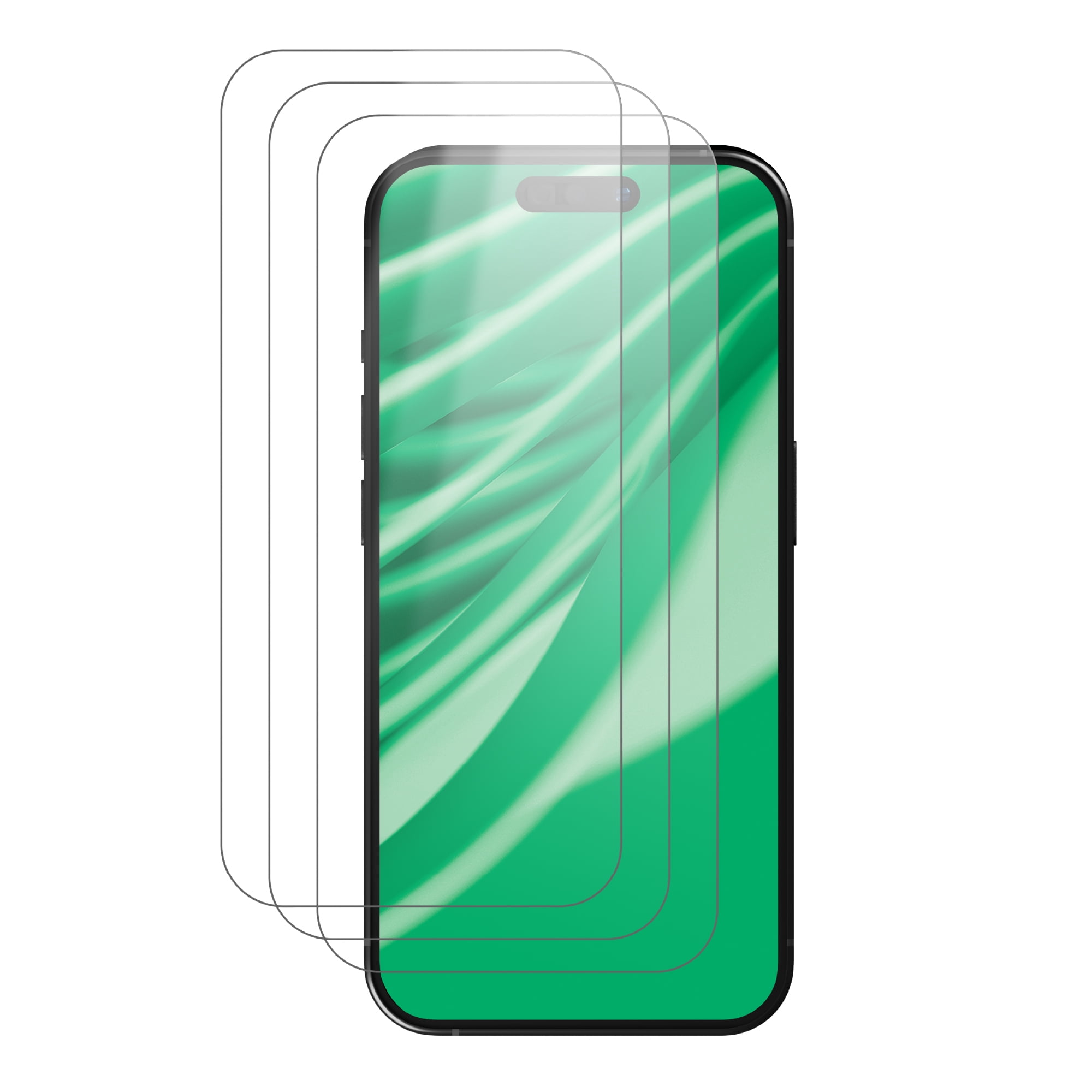onn iPhone Air 3-Pack Glass Screen Protector with Easy Installation Frame