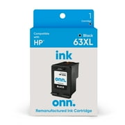onn HP 63XL Printer Ink Cartridge, Black (Remanufactured)
