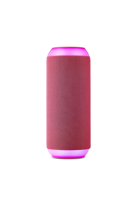 Large Rugged Speaker with Bluetooth Wireless Technology and LED Lighting, Pink