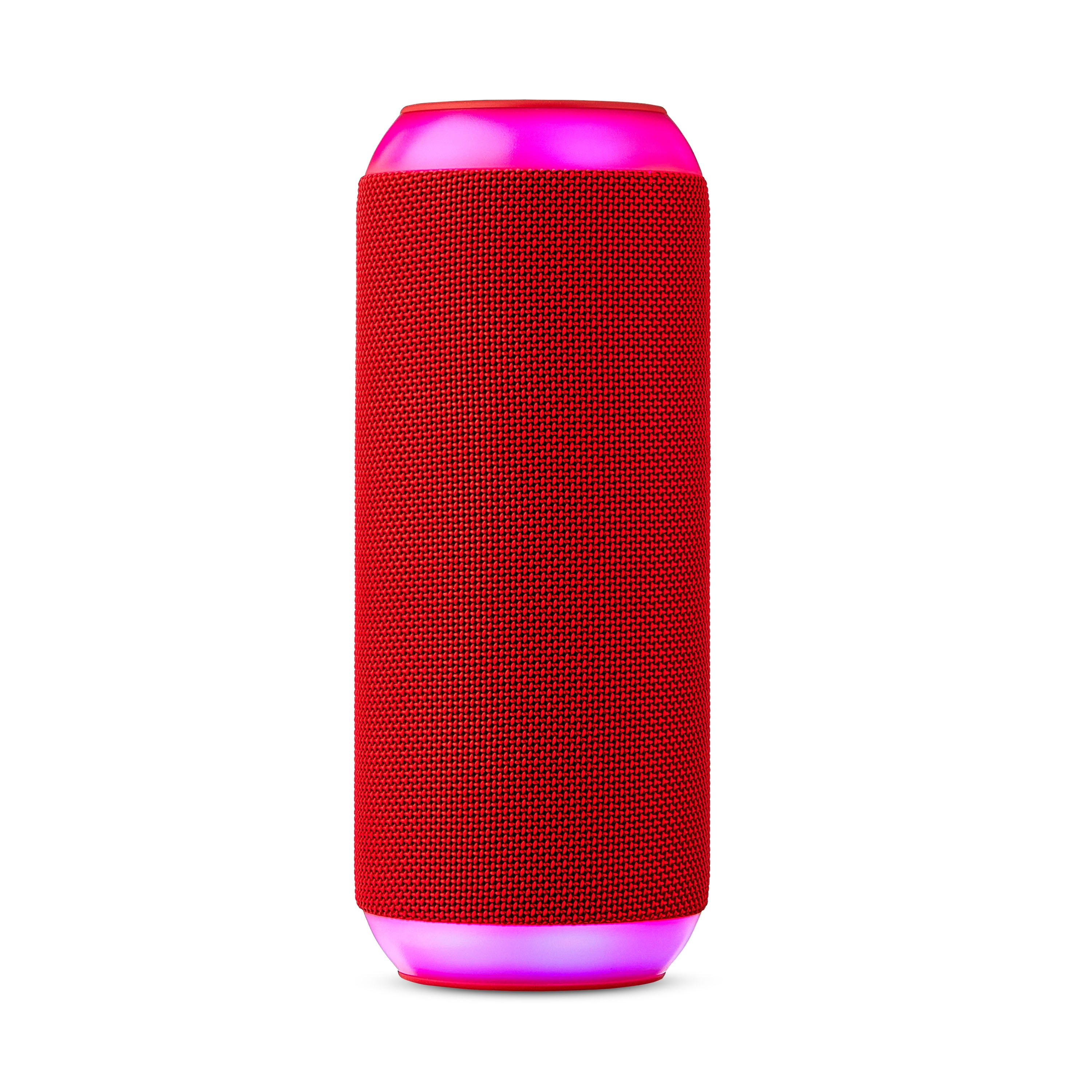 Onn.Rugged Portable Speaker with LED Lighting, Red  (图1)