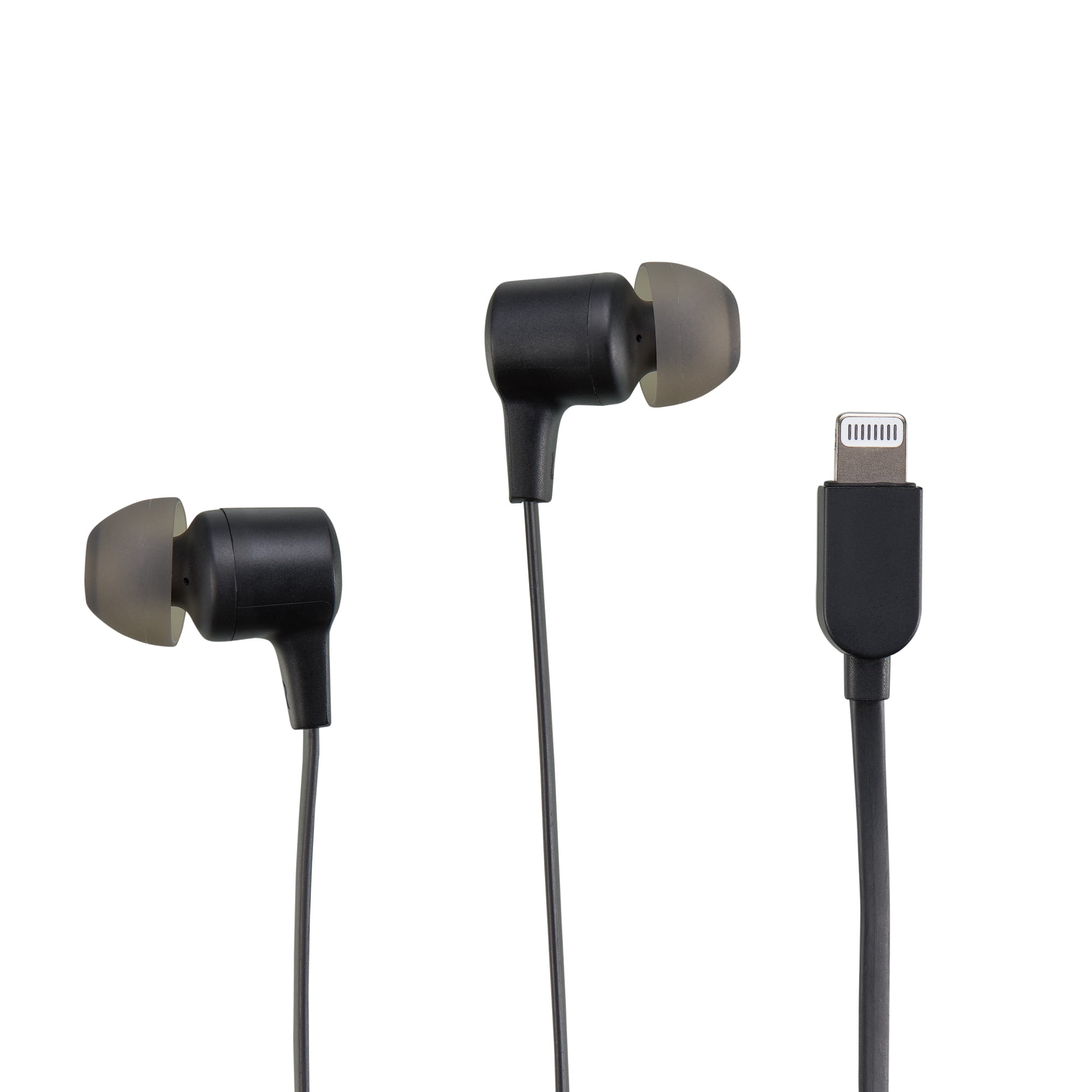 onn Lightning Earphones Black