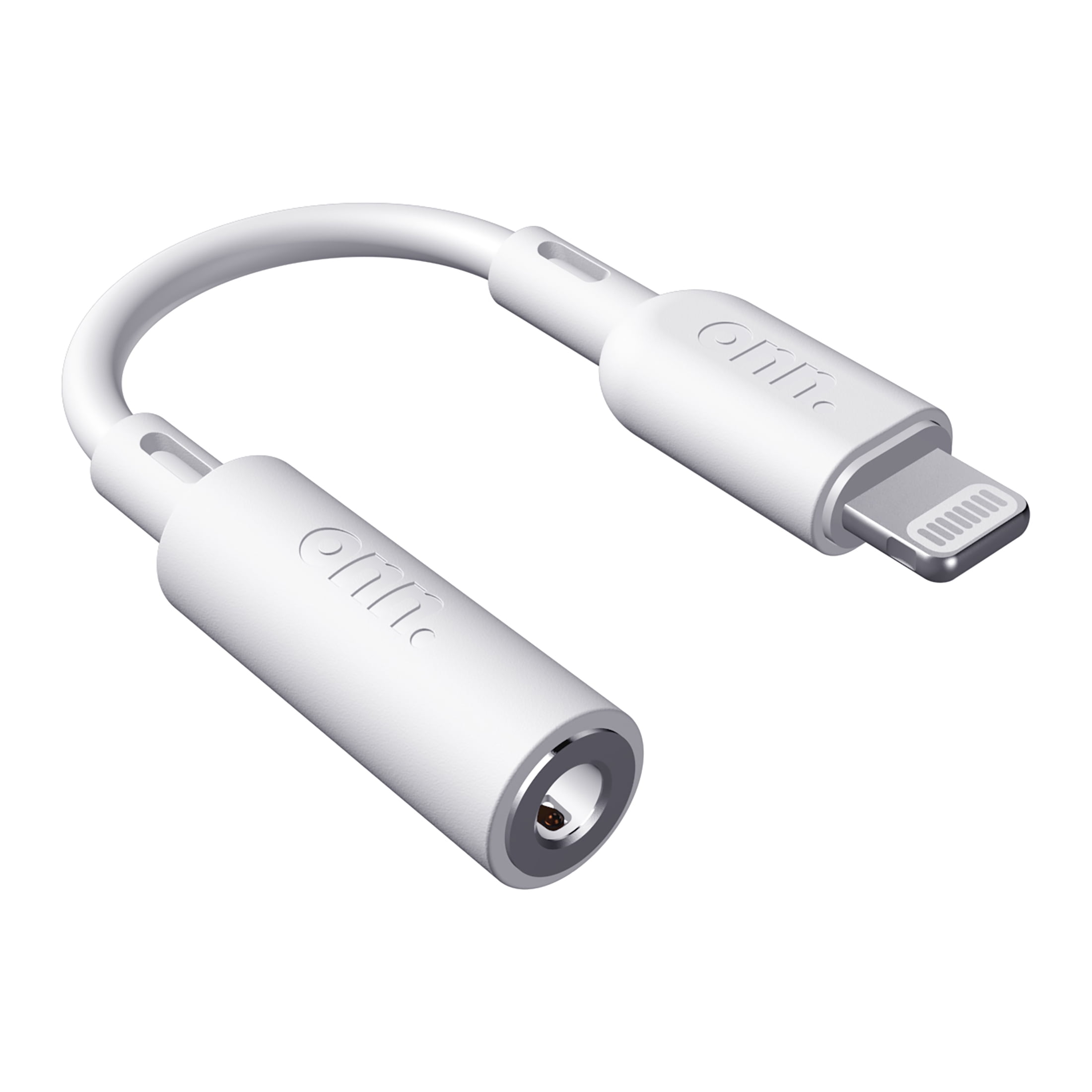 onn. Lightning to 3.5 mm Headphone Jack Adapter, Apple Mfi Certified, White