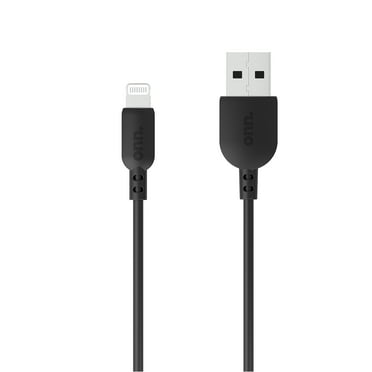 Onn. 3 feet Lightning to USB Charging and Data Cable, Black
