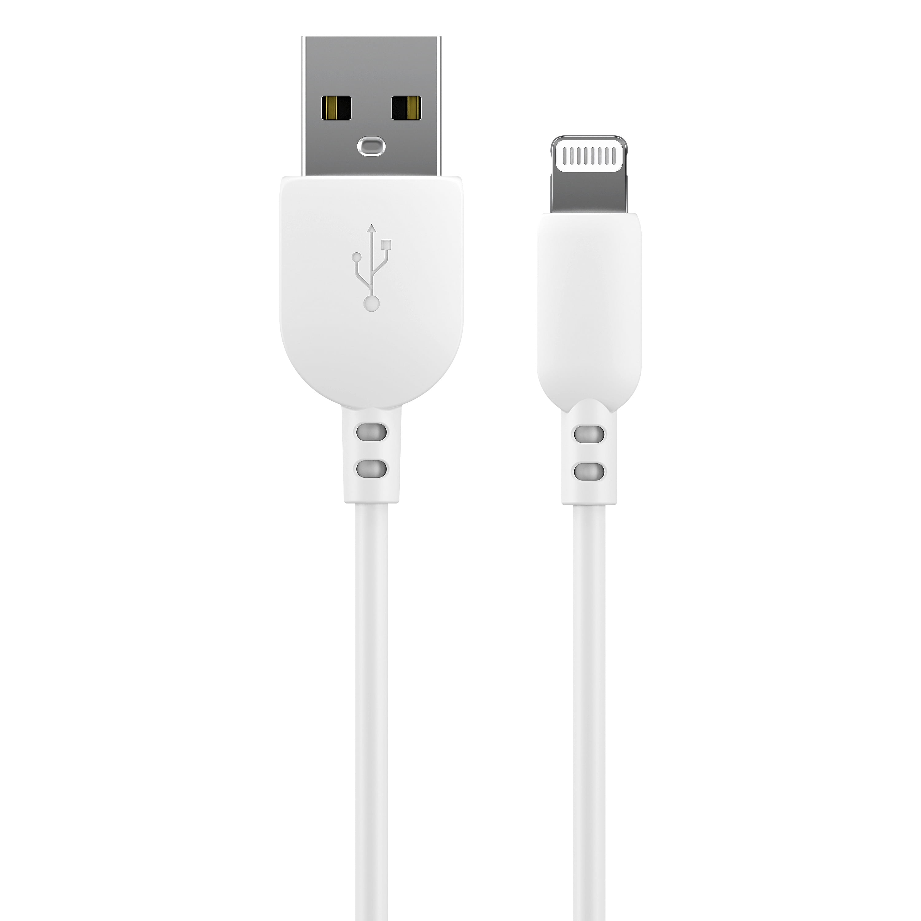 Onn. Lightning to USB Cable - White - 3 ft