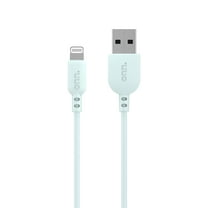 onn. Lightning to USB Data and Charging Cable, Compatible with iPhone, iPad, Aqua, 3 feet, 1pack
