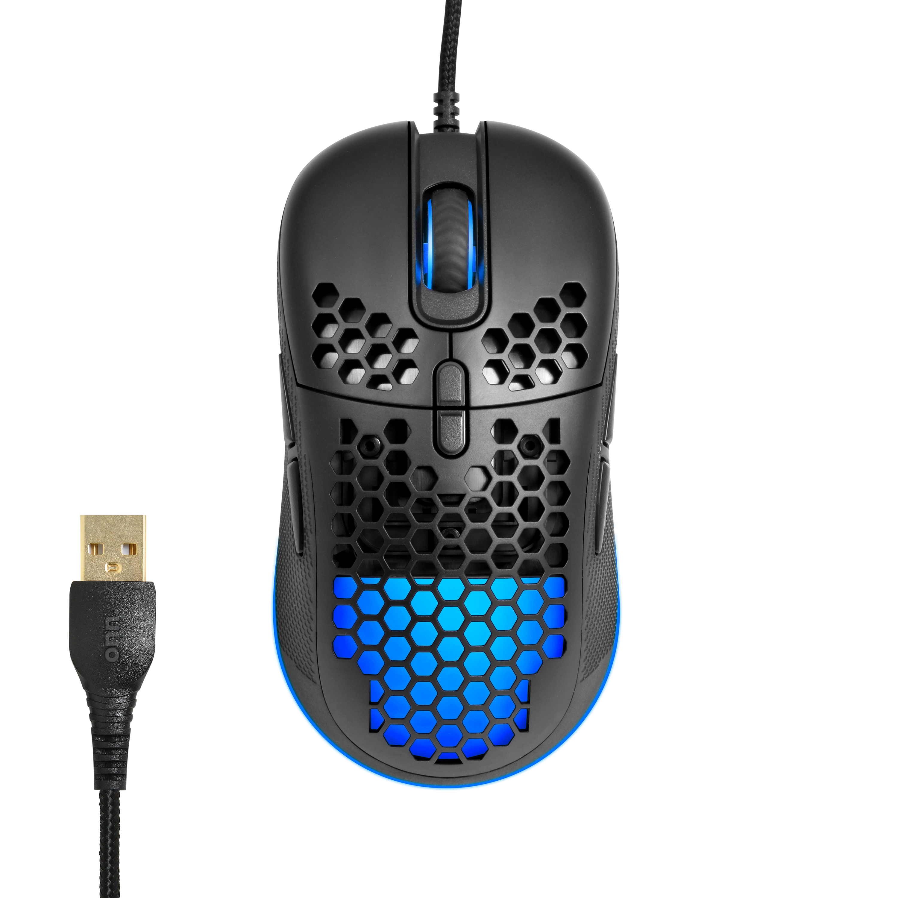 onn. Lightweight Gaming Mouse with LED Lighting and 7 Programmable Buttons, Adjustable 200-7200 DPI - image 1 of 13