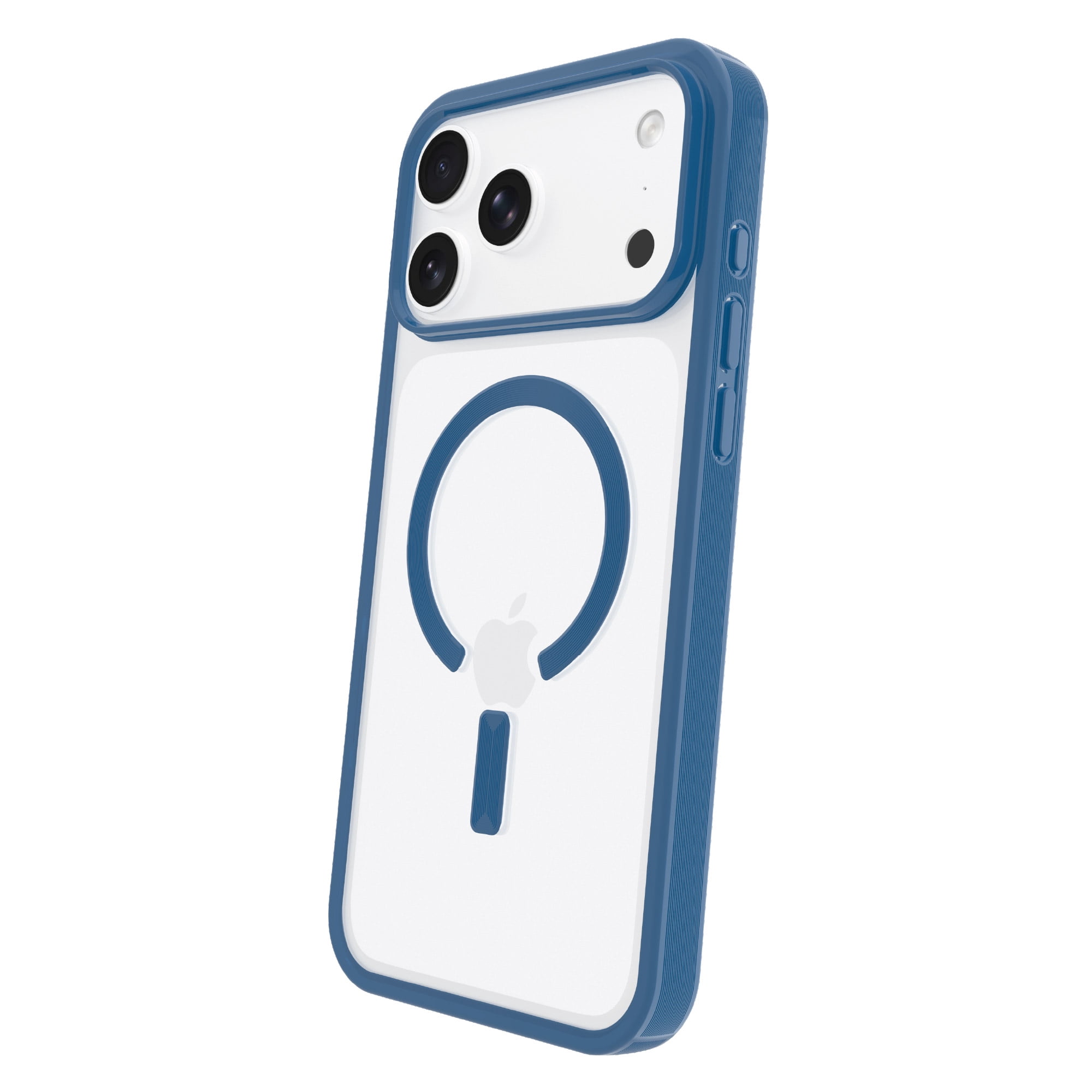 onn Phone Case for iPhone 18 Pro Max / 17 Pro Max, MagSafe Compatible - Clear/Metallic Blue