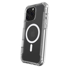 onn MagSafe Compatible Rugged Phone Case for iPhone 16 Pro - Clear