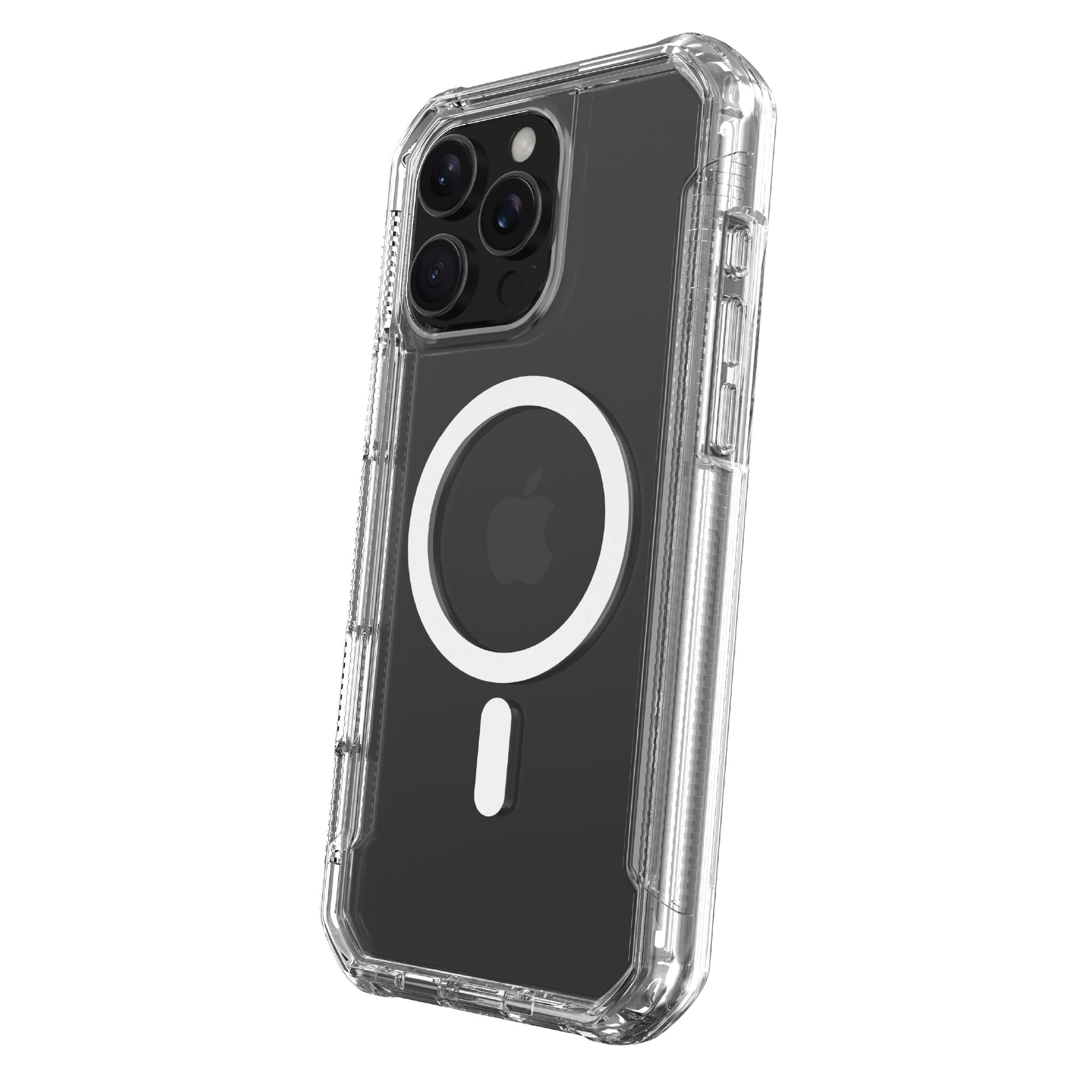 onn MagSafe Compatible Rugged Phone Case for iPhone 16 Pro Max - Clear