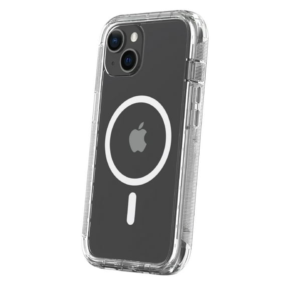onn. MagSafe Compatible Rugged Phone Case for iPhone 16e / iPhone 14 / iPhone 13 - Clear