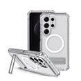 thumbnail image 1 of onn Magnetic Compatible Rugged Phone Case with Kickstand for Samsung Galaxy S26 Ultra - Clear, 1 of 8
