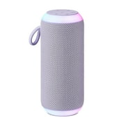 onn Medium Rugged Speaker with Bluetooth Wireless Technology and LED Lighting, Lilac