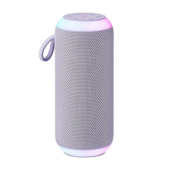 onn Medium Rugged Speaker with LED Lighting, Lilac