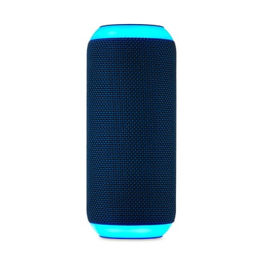 onn Medium Rugged Speaker with Bluetooth Wireless Technology and LED Lighting, Navy