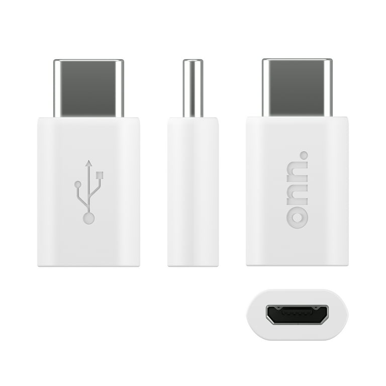 onn. USB Universal Multi-Connector Cable with USB-C, Micro-USB, Mini-USB  and Mini-B Connectors, 3' 