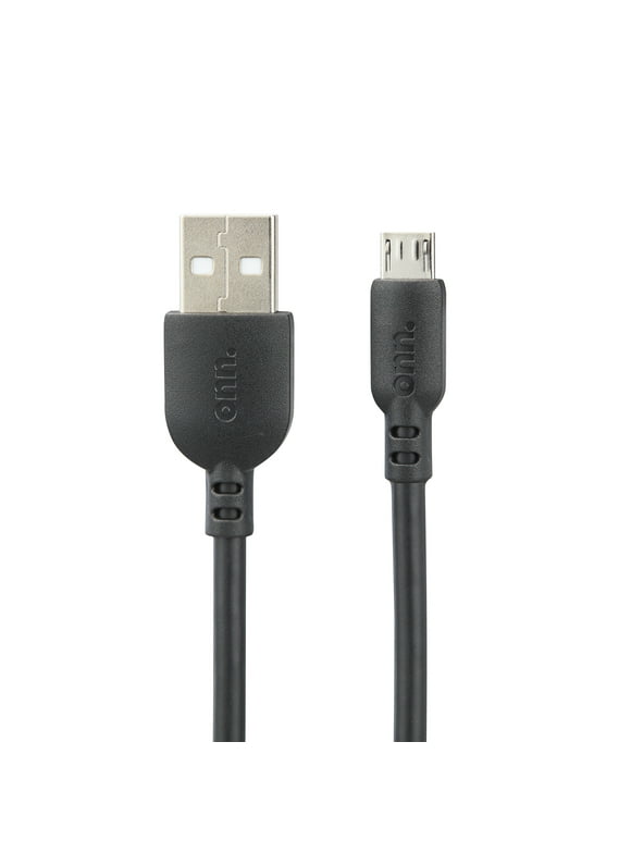 onn. Micro-USB to USB Cable, 3 ft, Black