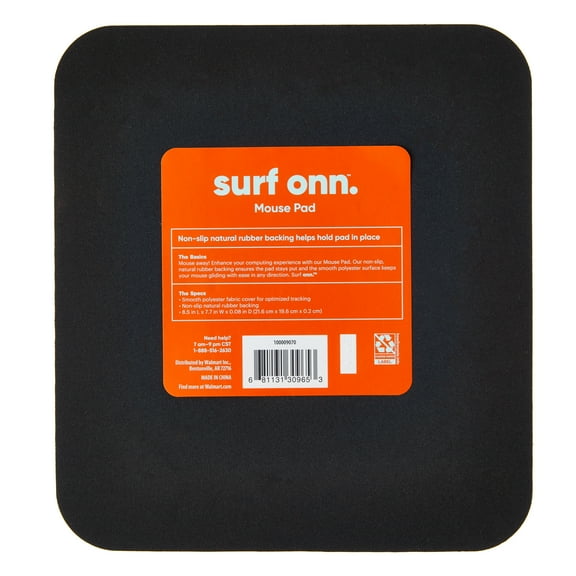 onn. Mouse Pad, Black