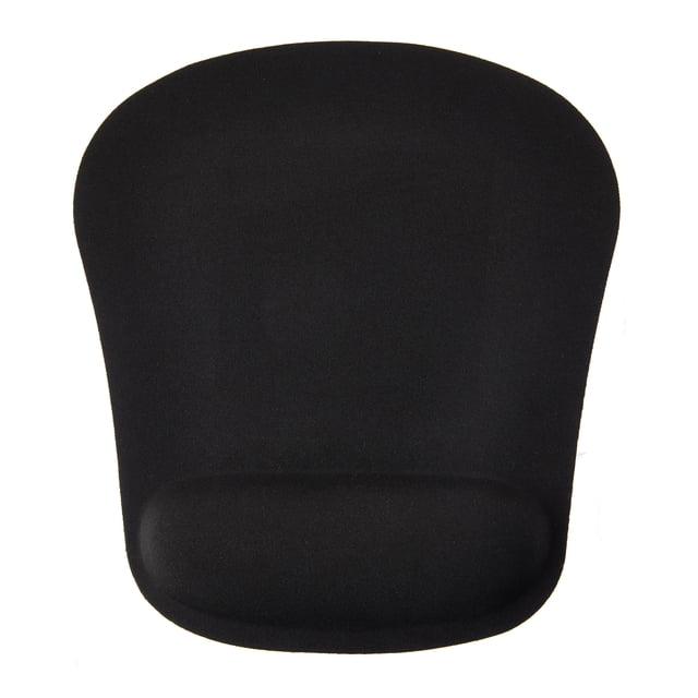onn. Mouse Pad with Memory Foam Wrist Rest, Black