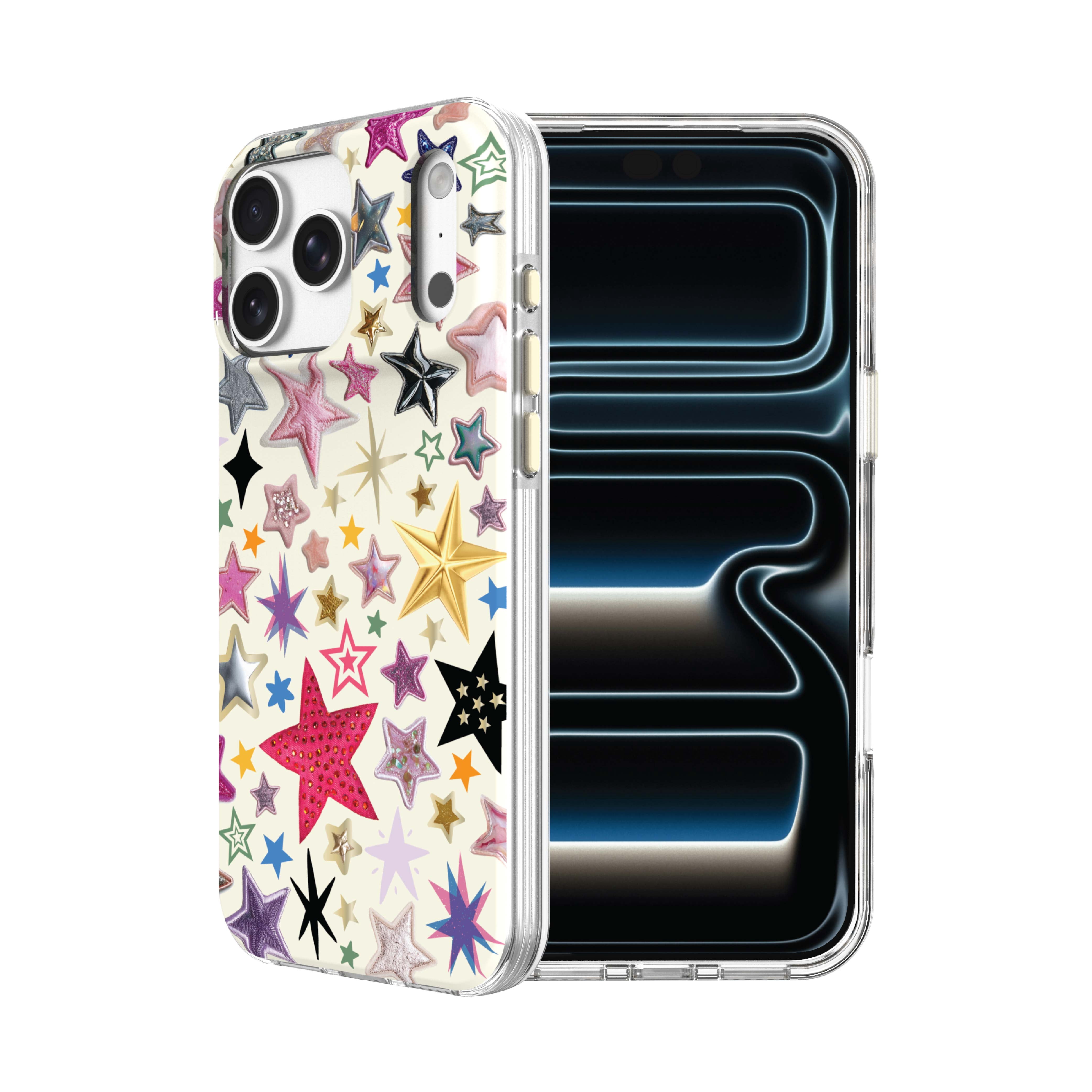 onn Phone Case for iPhone 18 Pro / 17 Pro, MagSafe Compatible - Multicolor Stars