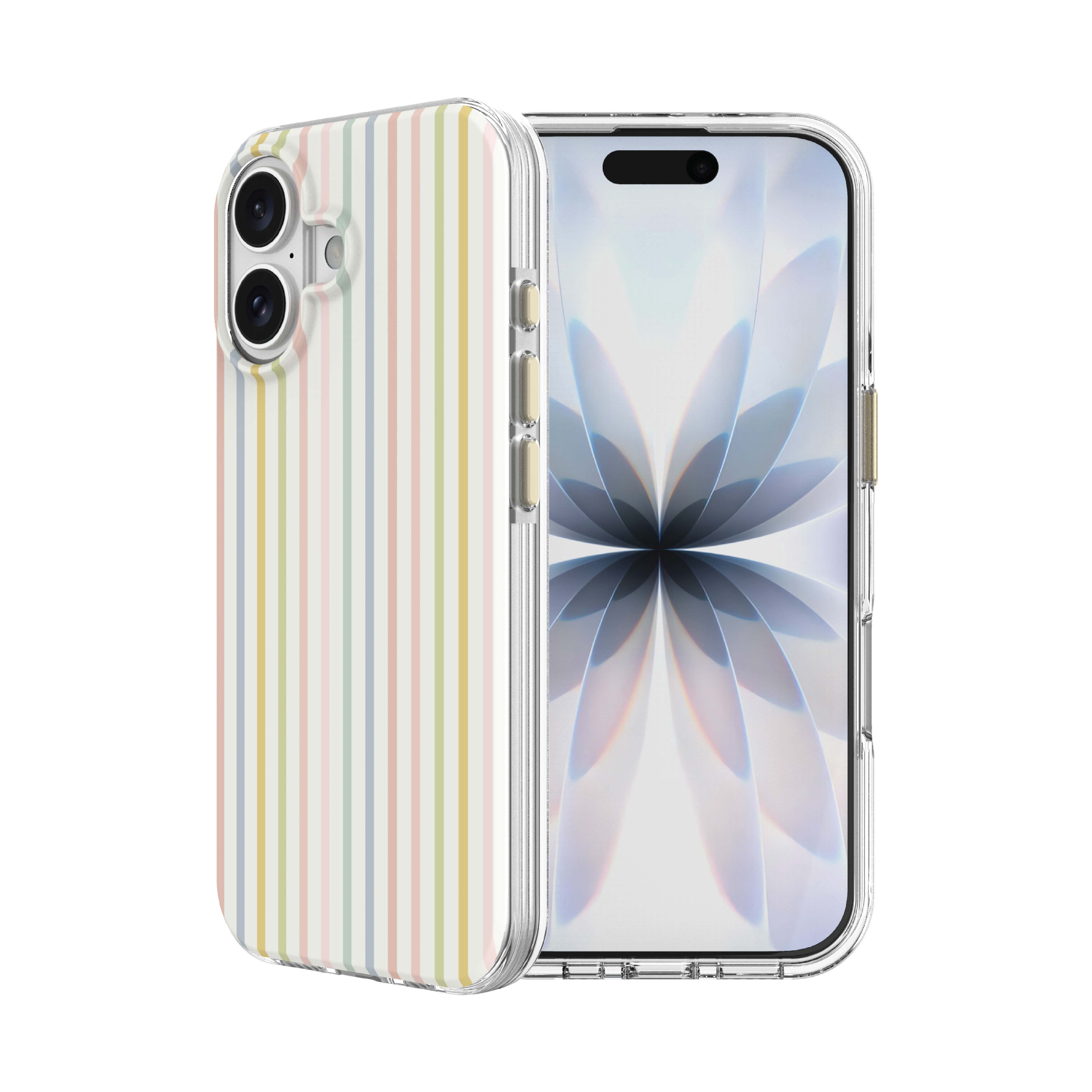 onn Phone Case for iPhone 17, MagSafe Compatible - Multicolor Stripe
