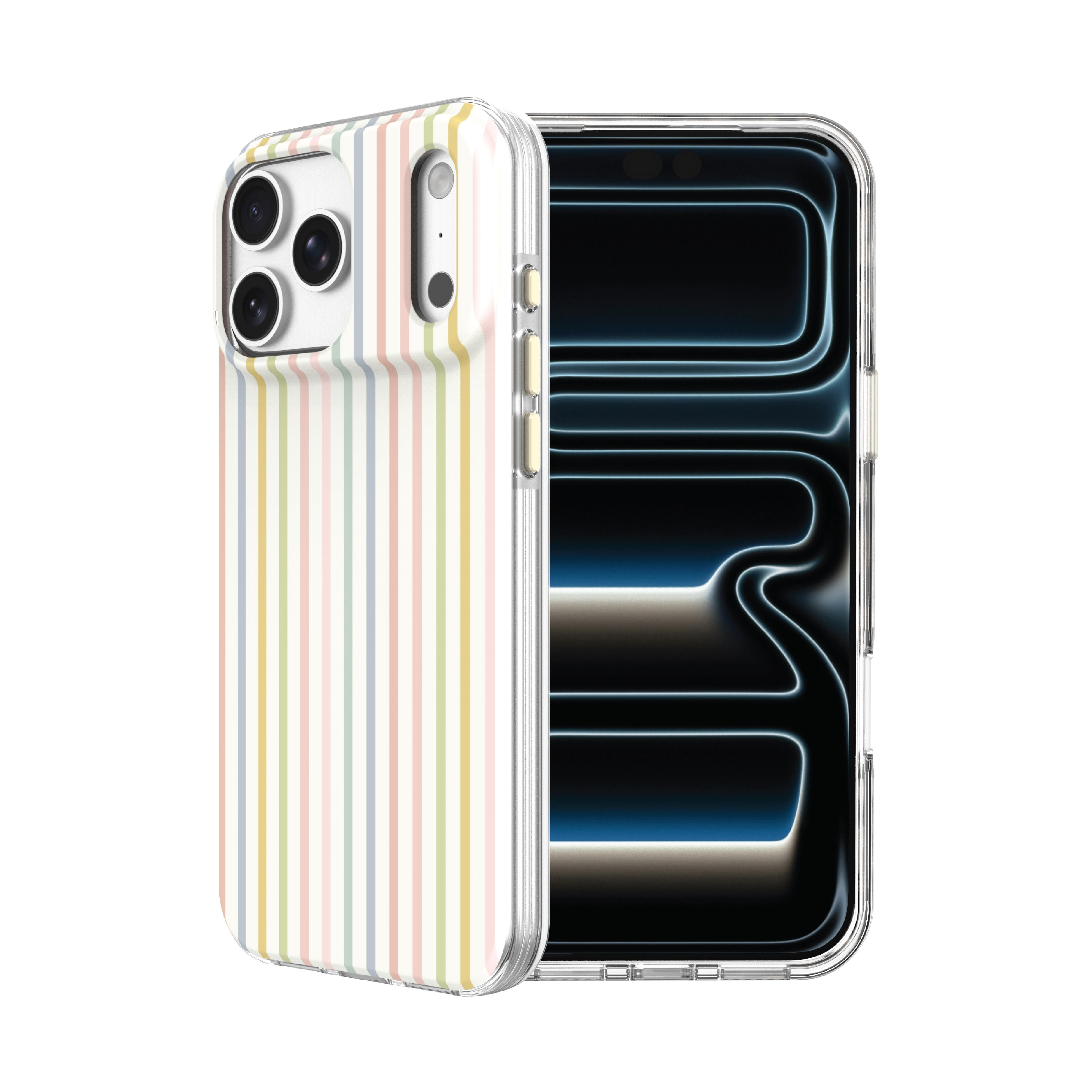 onn Phone Case for iPhone 18 Pro Max / 17 Pro Max, MagSafe Compatible - Multicolor Stripe