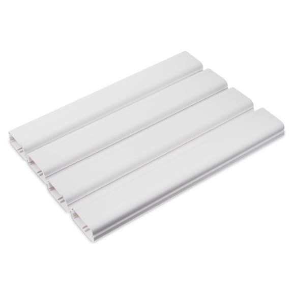 onn PVC Cable Covers, White, 4 Pack