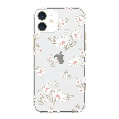 onn. Phone Case for iPhone 12 / iPhone 12 Pro - White Magnolia Floral